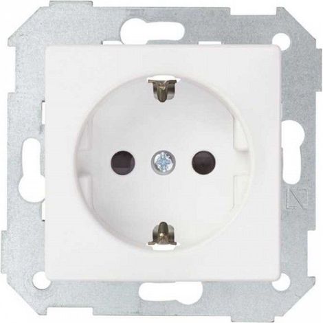 Concetto di Simon 82  Presa Schuko 16A + coperchio bianco opaco 8200432-090