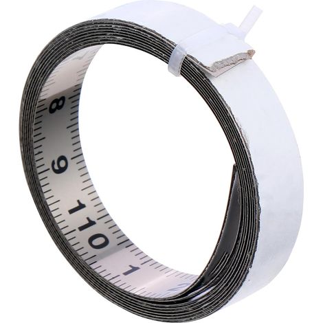 Règle Adhésive de Mesure en Acier au Carbone Argenté, Autocollante Règle Adhésive, Outils Multifonction Travail du Bois, Surface de Travail Adhésif Permanent (1/5)