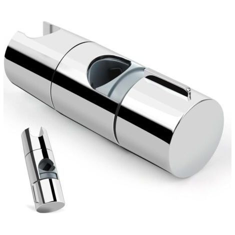Support de Douche,Support de Douche à Main Remplaçable,support pommeau de douche,Adapté à la Barre de Douche,support douche sans percage pour Salle de Bain,ABS Chromé (1/4)