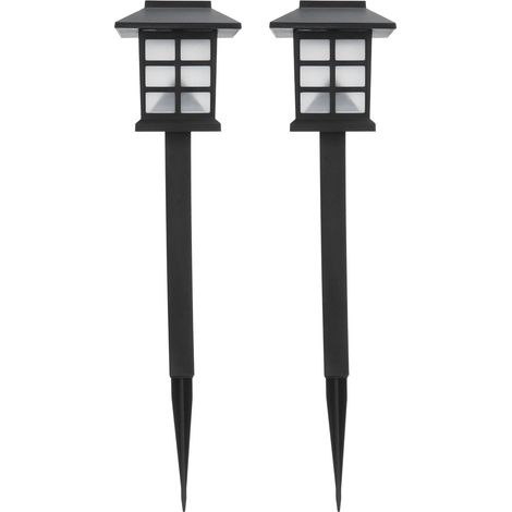 2 wasserdichte LED-Solar-Gartenleuchten in Form von (1/5)
