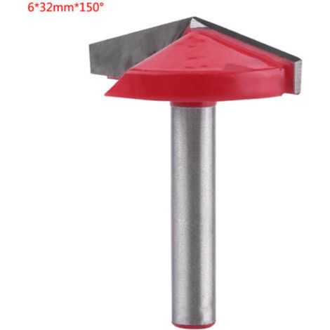Fraise à rainurer en V en acier tungstène pour défonceuse CNC, outil de coupe à rainure en V, arbre de 6 mm (632 mm150°)
