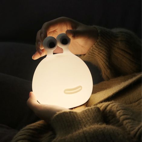 Kreatives, wiederaufladbares Silikon-LED-Nachtlicht mit Timer und USB-Dimmer, ideal für Schlafzimmer, Nachttisch, zum Augenschutz und als Nachtlicht für Kinder. (1/5)