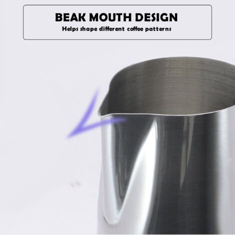 DEESSE SHOP-Accessoires de Bar à café, Pichets à Vapeur, Tasse à Mousseur à Lait, Accessoires de Machine à Expresso à Cappuccino, Accessoires de café pour Bar à café Barista (350ML) (1/5)