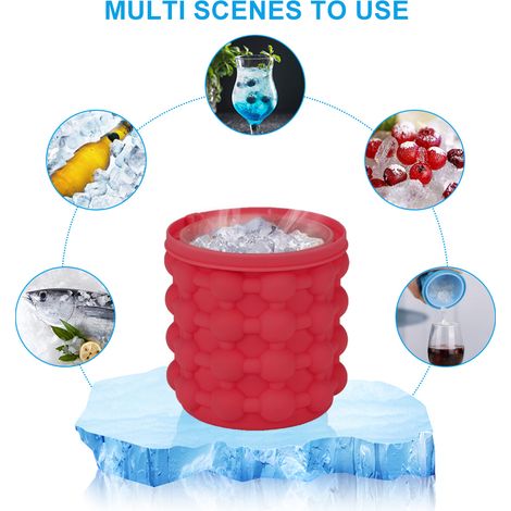 Moule à glaçons en silicone pour glaçons, outil de refroidissement pour la cuisine, seau à glace, moule à glaçons pour boissons et bières. (1/4)