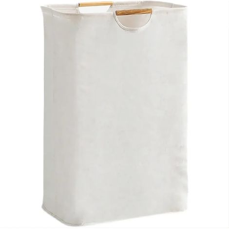 Panier à linge pliable en toile, 1 pièce, 30 x 30 x 40 cm ou 40 x 27 x 56 cm, doublure imperméable (1/3)