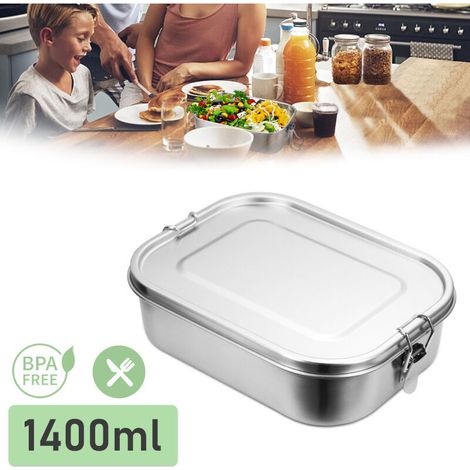 Hengda 1400ml Boîte à lunch boîte à lunch en métal boîte à lunch thermo-conteneur en acier inoxydable sans BPA (1/3)