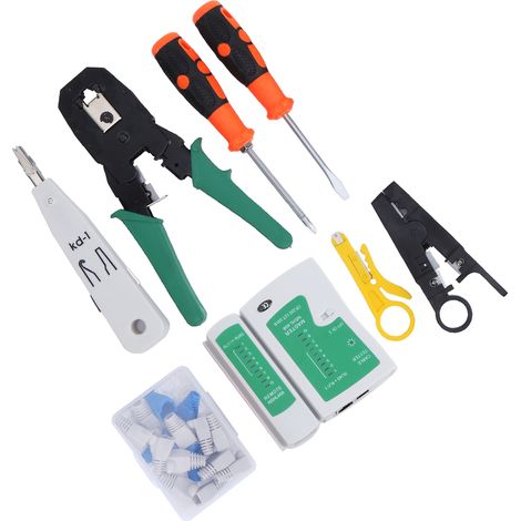 Netzwerkkabel-Reparatur- und Wartungsset, Kabeltester, tragbar, ABS-Zubehör YGP109 (1/5)