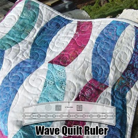 Règle à vagues pour patchwork, gabarits de patchwork transparents en acrylique pour la couture. (1/5)