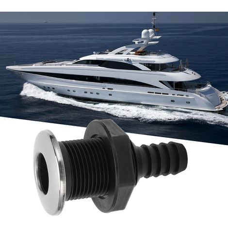 Marine-Fittings, 3/4 Zoll schwarzes Ablaufloch, Abdeckung aus Edelstahl 316 (8751SAB). (1/5)