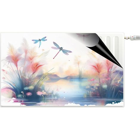 Alfombrilla magnética para radiador en tonos pastel, decorativa y protectora para radiador