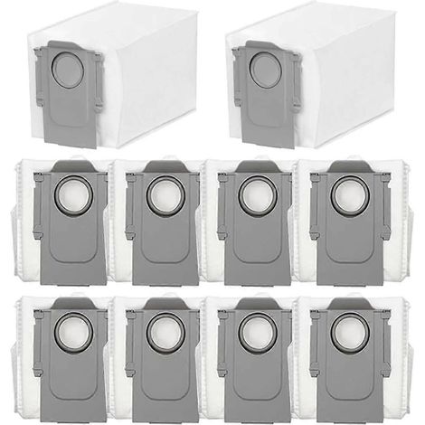 Lot de 10 sacs à poussière grande capacité pour aspirateur S8 MaxV Ultra (1/5)