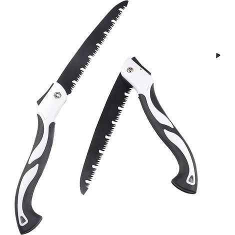 Scie à Main Pliante Rapide pour Bois et Jardin 250mm - Idéale pour le Bricolage et la Coupe de Petits Arbres - Pratique et Compacte-KZQ (1/5)