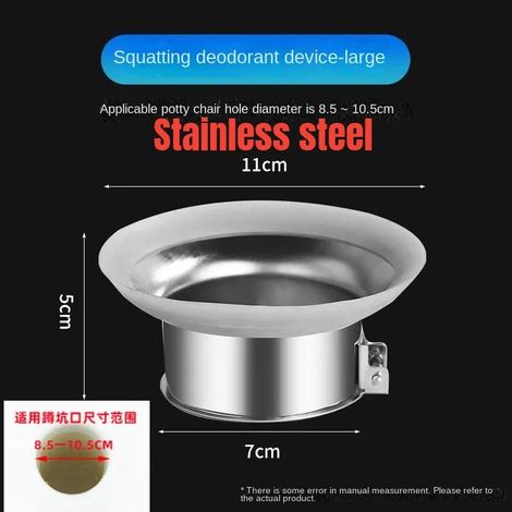 (L Stainless steel)Squatting Pan Anti-smell Plug Stainless steel Toilet Floor Deodorize Stopper Bathtub Anti-blocking Cover Bathroom Accessory (1/4)