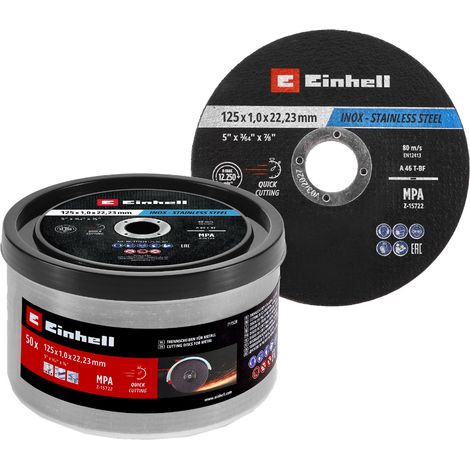 Dischi da taglio Einhell 711528 125 mm 50 pezzi