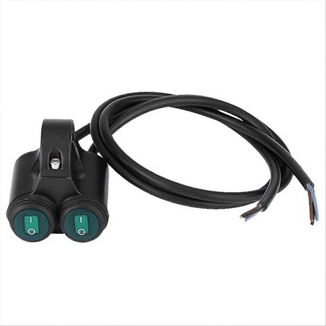 Interrupteur à double bouton de commande B pour guidon de moto universel 22 mm : phares, feux de freinage, antibrouillards et klaxon (1/5)