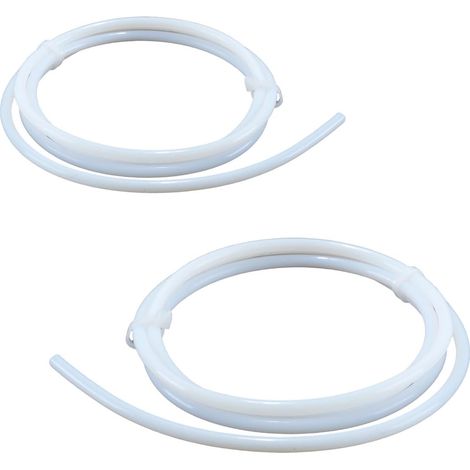 Lot de 2 tuyaux en silicone flexible, 2 mm ID x 4 mm OD, tuyau eau/air (blanc 1 m) (1/5)