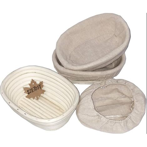 Banneton pour Pain Panier de fermentation ovale 21 x 15 8 cm en rotin Accessoires cuisson la maison pâtisserie (1/5)