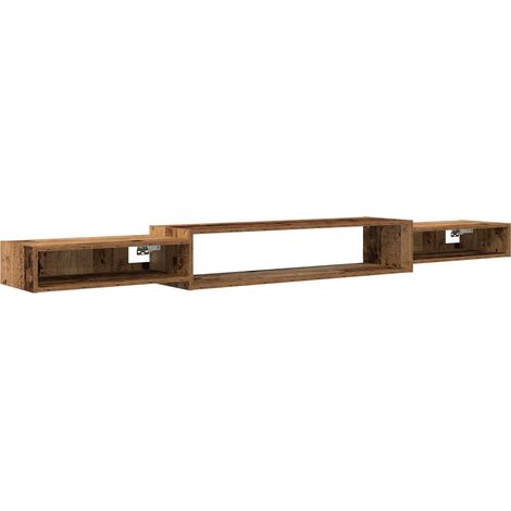 Meuble TV mural Meuble de rangement - Bois ancien 220 x 28 x 21 cm fr2664 - Maison La Vie (1/5)