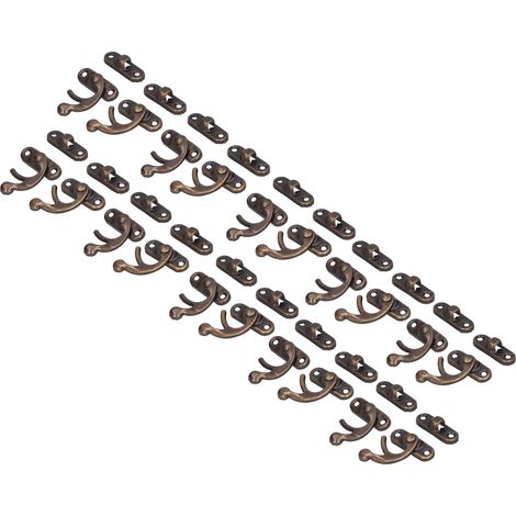 20 Sets antiker Verschlüsse aus Aluminiumlegierung mit Haken und Hornverschluss für Schmuckkästchen und Koffer (1/5)