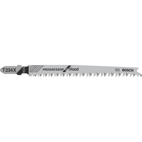 Bosch 3x Stichsägeblatt T 234 X Progressor for Wood - 2608633523