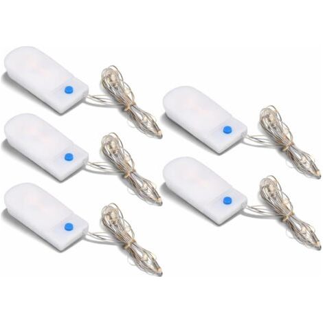 Mini Lumières LED, Mini Lumières LED Guirlandes Lumineuses à Piles Décoratives pour Maison de Poupée Bricolage 1m (1/4)