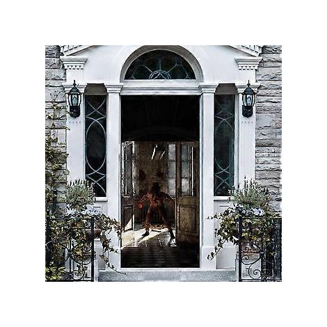 3D-Halloween-Türaufkleber mit Geistermotiv, 76 x 200 cm (30 x 79 Zoll), realistische, gruselige Geister-Türaufkleber für Halloween-Dekoration, abnehmbare Aufkleber