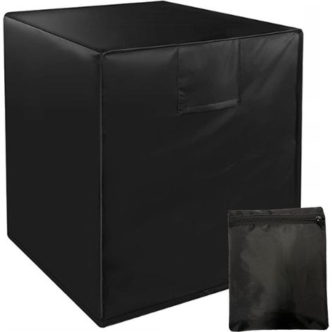 Housse Pour Climatiseur Extérieur - Imperméable Coupe-Vent Résistante Neige - Compatible Unités Jusqu'à 61x61x76 cm - Noir - 1 Pièce (1/5)