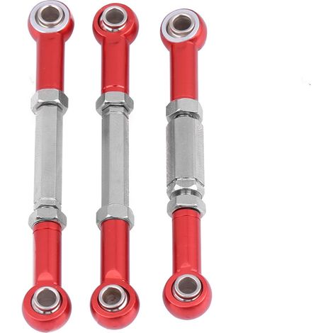 Biellettes de direction avant en alliage d'aluminium pour voiture RC FS 53633 / 51805 / 51806 1/10 (rouge) (1/5)