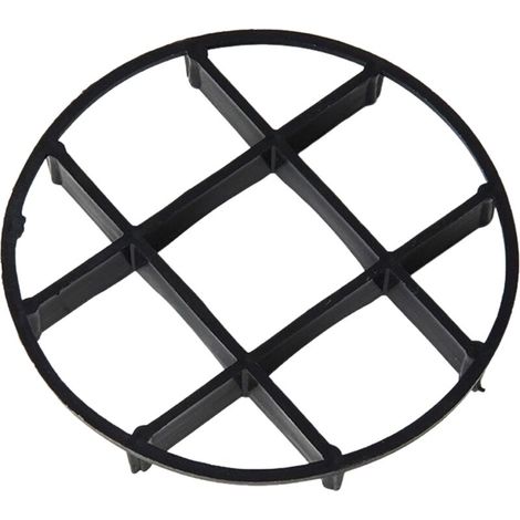 Pot de fleurs noir de 12 cm de diamètre, monobloc, avec plateau anti-pourriture des racines, base surélevée, support et ventilation.