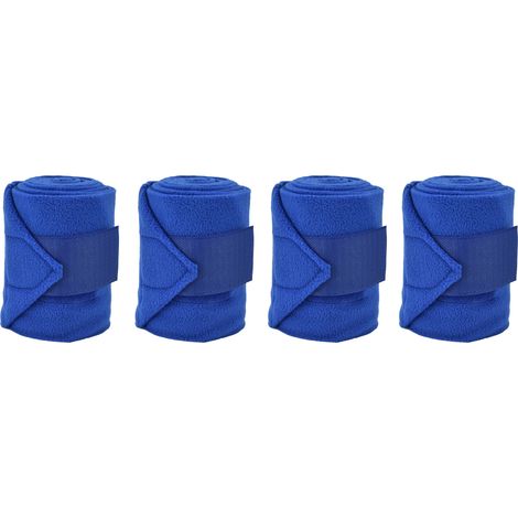 4 pièces cerceau de chaîne de jambe de cheval et Kit de protection de fixation de boucle en Polyester doux pour chien vache chat bleu (1/5)