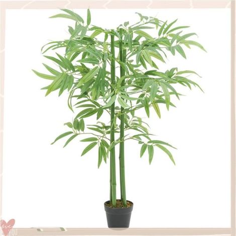 Bambou artificiel - VINGVO - 358993 - 384 feuilles - 120 cm - Sans entretien (1/4)