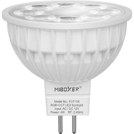 Ampoule LED projecteur MILIGHT 4W MR16 RGB+CCT FUT104 (Télécommande non incluse)