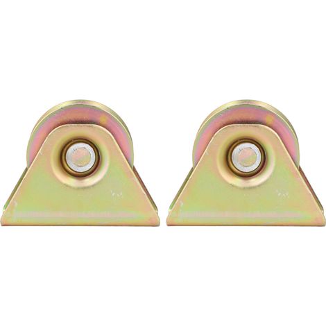 Roue de poulie à rainure Type V, 2 pièces, blocs de corde en acier allié muraux, rouleaux 48mm (1/5)