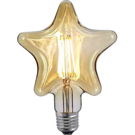 Lampadina led a filamento vintage retro e27 4 watt lampada decorativa ambra stella 350 lumen (1/2)