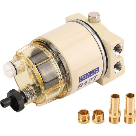 Kit Filtre Séparateur Eau Carburant Métal Marine pour Moteur Bateau Petite Embarcation (1/5)