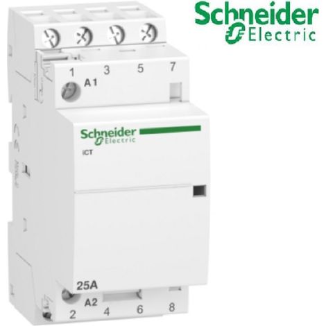 Schneider Electric – Contacteur Acti9 ICT 4P 25A – 400V CA – 200,000 cycles – Montage rail DIN – A9C20834
