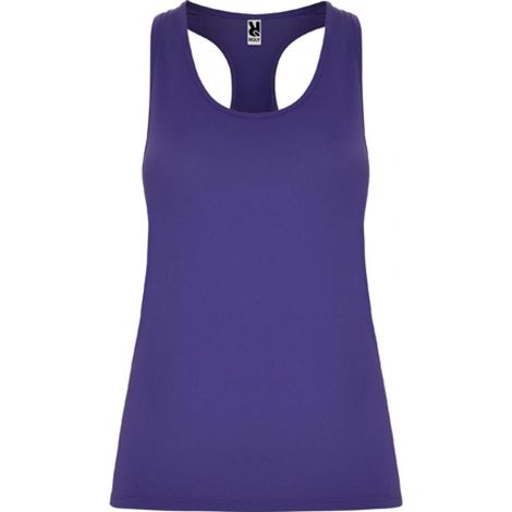 Camiseta deportiva transpirable con espalda estilo nadadora AIDA ROLY L Morado