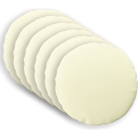 vidaXL Funda de almohada 6 pcs HEERLEN Crema Ø 40 cm Poliéster (1/2)