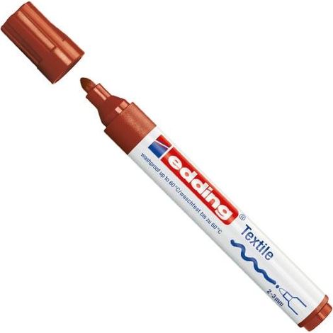 EDDING Marcador permanente especial tela 4500 punta conica trazo 3mm marron