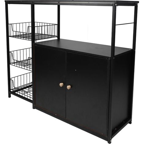Meuble de rangement de cuisine multifonctionnel, buffet sur pied, avec étagère micro-ondes et rangement pour casseroles, pour salle à manger et salon (1/5)