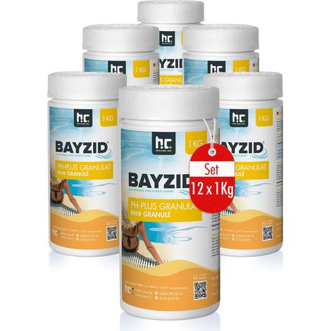 12x 1 kg BAYZID® pH Plus Granulat für den Pool
