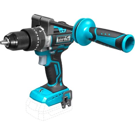 Perceuse-visseuse sans fil avec lumière LED 18 V, vitesse de rotation 2000 tr/min, sans batterie/chargeur, 85 Nm, fonction de perçage à percussion, pour bois, acier et maçonnerie (1/5)