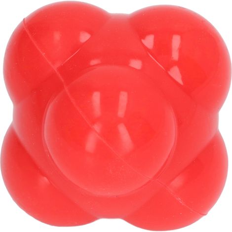 Balle d'Entraînement Hexagonale Rouge Vif - Développe la Coordination et les Réflexes Rapides (1/5)