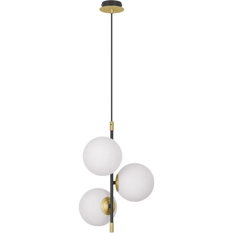 [NEUWERTIG] B-Ware Nova Luce Pendelleuchte Hängeleuchte Git G9 Led 3 Flammig Gold Dimmbar 120x33 Cm
