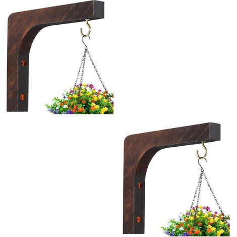 2 Pièces Crochets Muraux Pour Suspendre Des Plantes Support Mural Végétal Pour Pots De Fleurs Cintre Pour Plantes D'Intérieur Décoration Pour Jardin Balcon Terrasse Salon Et Couloir (1/5)