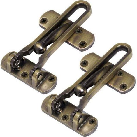 Serrure de porte à bascule, protection de porte durable pour portes avant et arrière, parfaite pour la sécurité de la maison (patine (1/4)