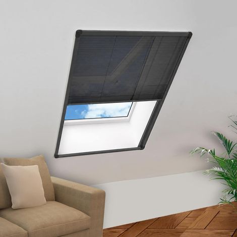 148668 vidaXL Plisse Insect Screen for Windows Aluminium Anthracite 80x160cm (1/5)