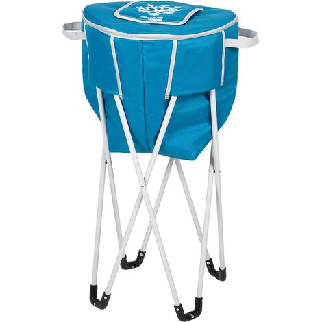 Nevera plegable azul Aktive con soporte gris para camping (1/5)