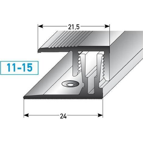 Klick-Abschlussprofil / Abschlussleiste Laminat "Alberni" Höhe 11 - 15 mm, 21,5 mm breit, 2-teilig, Aluminium eloxiert-goldfarbig-900 (1/2)