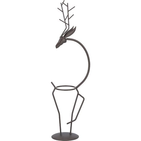 Support pour plantes en fer forgé en forme de cerf, vase hydroponique en verre transparent pour salon - Type A (1/5)